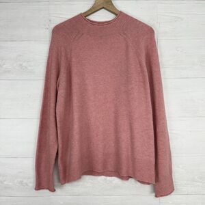 J. Crew Women XL Rollneck Sweater in Supersoft Yarn Pink Wool Alpaca Blend